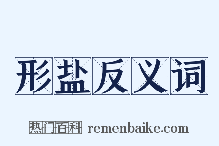 形盐反义词是什么意思的图片